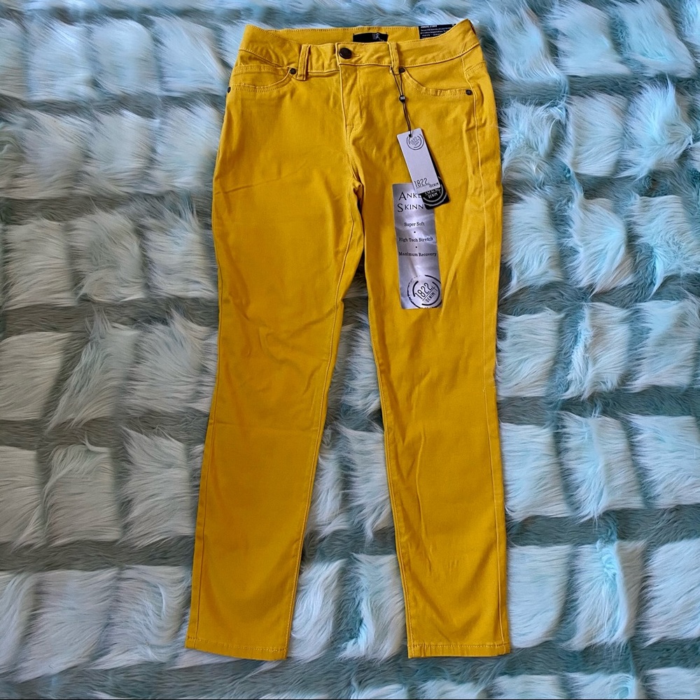 Women’s 1822 Mustard Yellow Skinny Jeans Size 8